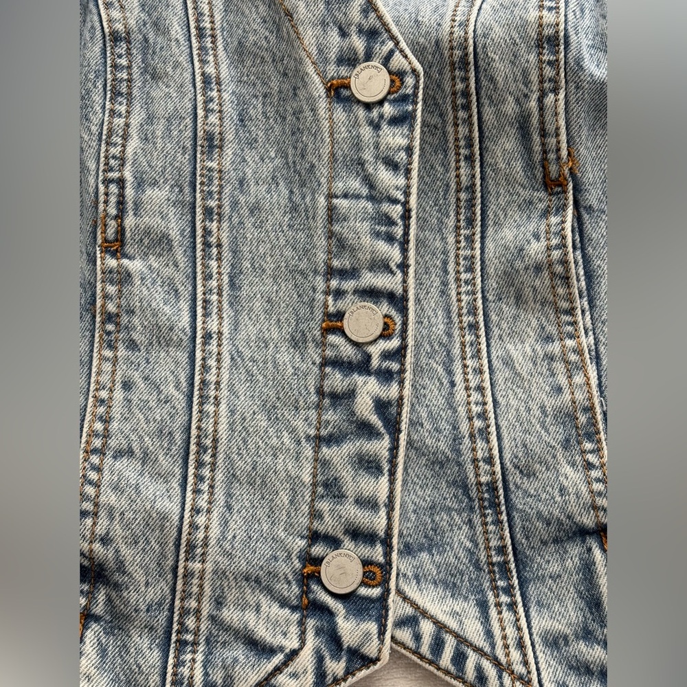 NWT - BLANK NYC Timeless Tailored Denim Vest - Size Medium - Picture 8 of 16